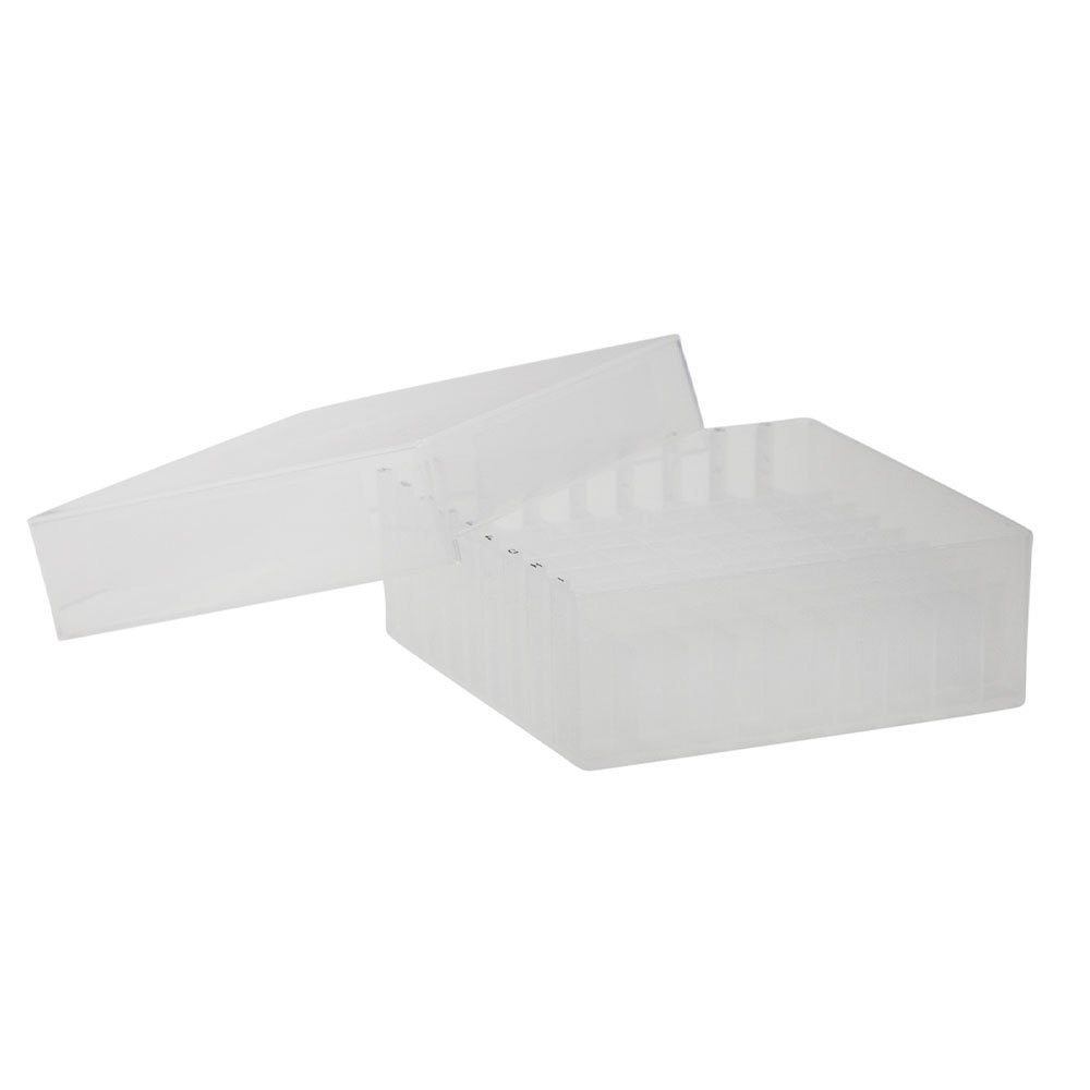 81-Place Tube Storage Box with Lid, Clear