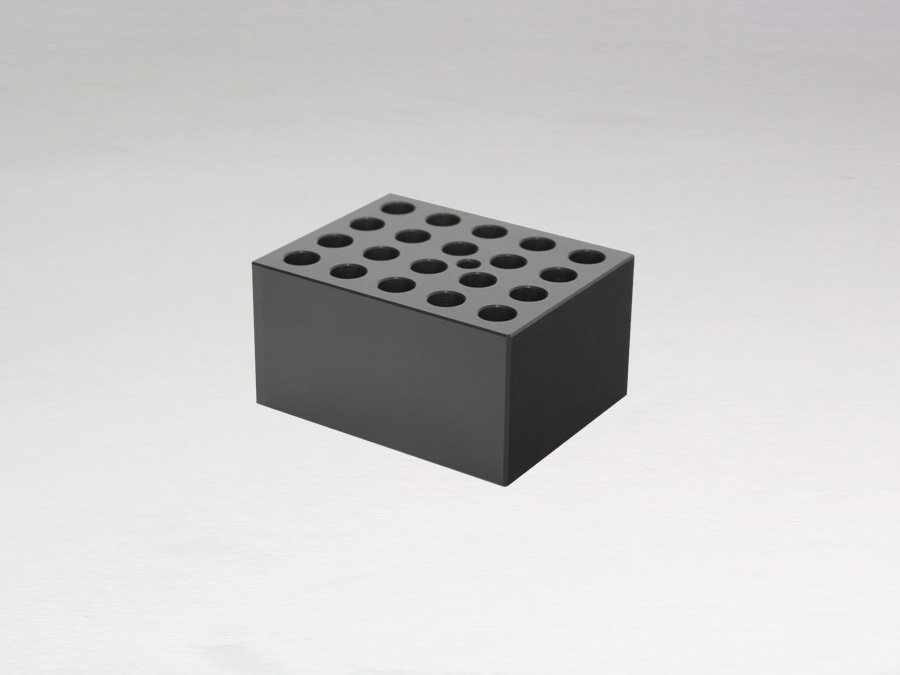 Block for 20 x 2ml flat-bottomed vials
