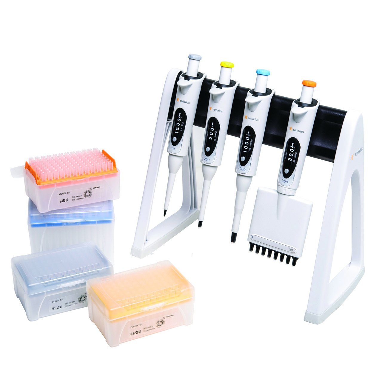 mLINE pipette 3+1-pack (10, 200, 1000ul 1-ch and 300ul 8-ch plus Linear Stand an