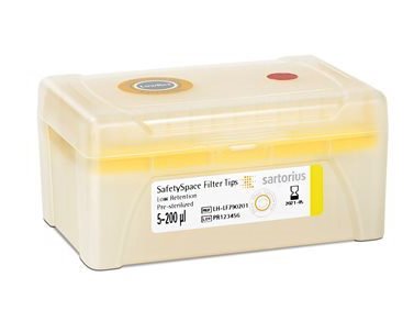 SafetySpace Filter Tip Low Retention, 5-200 µl, Racked, Sterile (10 x 96)